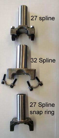 27 and 32 spline disconnect transmission yokes