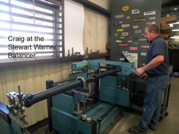 craig balancing a driveshaft