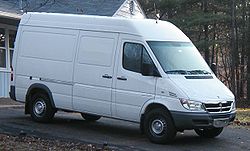 white sprinter van