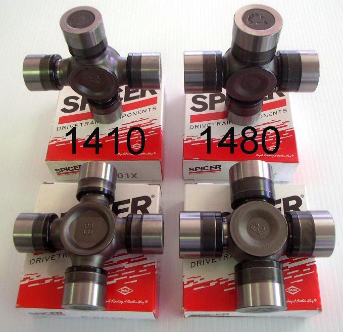 Universal joints in 1410 series U-joint and 1480 univesal joint