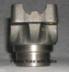 picture of pinion yoke with locating tabs for U-joint